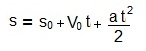 equação de espaço para muv