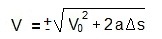 Equação de Torricelli isolando velocidade